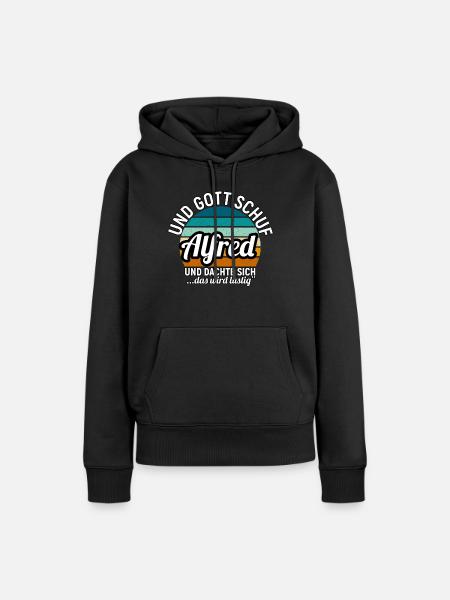Andre - Frauen Premium Bio Hoodie - Schwarz