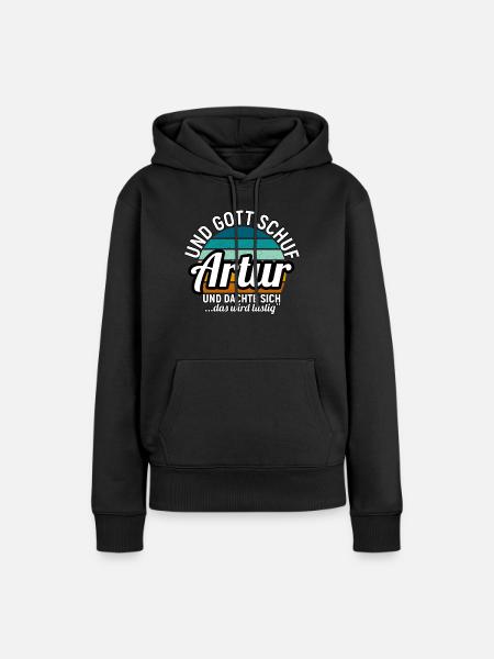 Bastian - Frauen Premium Bio Hoodie - Schwarz