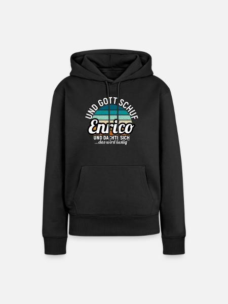 Eric - Frauen Premium Bio Hoodie - Schwarz