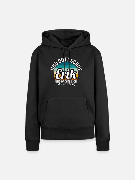 Erwin - Frauen Premium Bio Hoodie - Schwarz