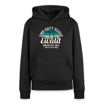 Felix - Frauen Premium Bio Hoodie - Schwarz - Vorne - Julia (174cm)