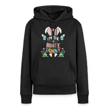 I'm The Auntie Bunny - Frauen Premium Bio Hoodie - Schwarz - Vorne - Julia (174cm)