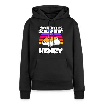 Offizielles Schlafshirt Von Henry - Frauen Premium Bio Hoodie - Schwarz - Vorne - Julia (174cm)