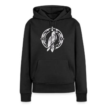 Rabe Indianer Tierkreiszeichen - Frauen Premium Bio Hoodie - Schwarz - Vorne - Julia (174cm)