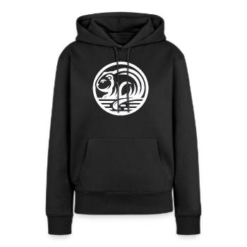 Biber Indianer Tierkreiszeichen - Frauen Premium Bio Hoodie - Schwarz - Vorne - Julia (174cm)