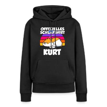 Offizielles Schlafshirt Von Kurt - Frauen Premium Bio Hoodie - Schwarz - Vorne - Julia (174cm)