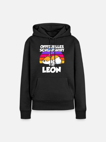 Offizielles Schlafshirt Von Leon - Frauen Premium Bio Hoodie - Schwarz