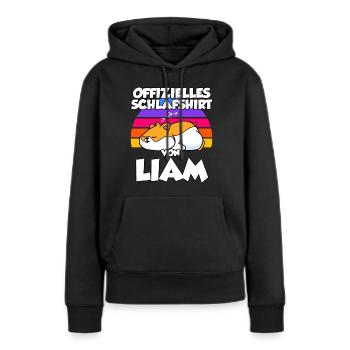 Offizielles Schlafshirt Von Liam - Frauen Premium Bio Hoodie - Schwarz - Vorne - Julia (174cm)
