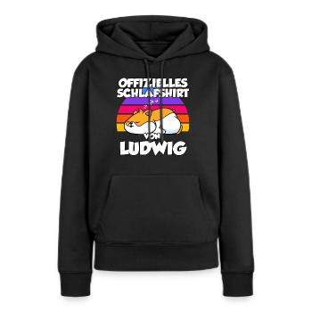Offizielles Schlafshirt Von Ludwig - Frauen Premium Bio Hoodie - Schwarz - Vorne - Julia (174cm)