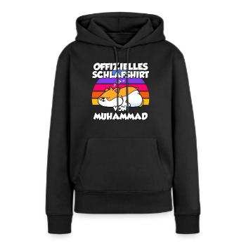 Offizielles Schlafshirt Von Muhammad - Frauen Premium Bio Hoodie - Schwarz - Vorne - Julia (174cm)
