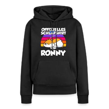 Offizielles Schlafshirt Von Ronny - Frauen Premium Bio Hoodie - Schwarz - Vorne - Julia (174cm)