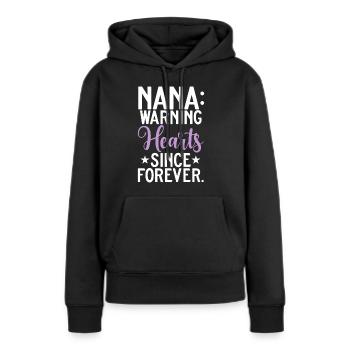 Cadeaux Nana - Sweat à capuche Premium bio Femme - noir - Devant - Julia (174cm)