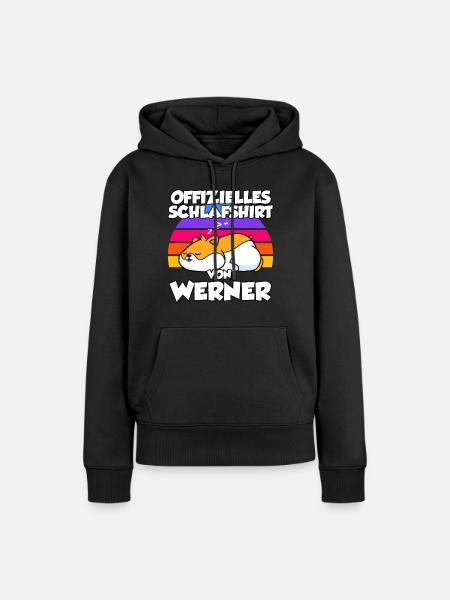 Offizielles Schlafshirt Von Werner - Frauen Premium Bio Hoodie - Schwarz