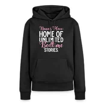 Cadeaux Nana - Sweat à capuche Premium bio Femme - noir - Devant - Julia (174cm)