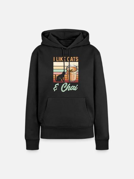 Chai Tee Masala Chai - Frauen Premium Bio Hoodie - Schwarz