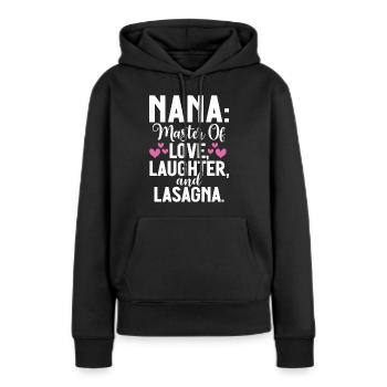 Cadeaux Nana - Sweat à capuche Premium bio Femme - noir - Devant - Julia (174cm)