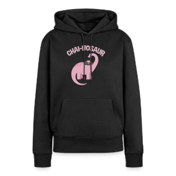 Thé Chai Masala Chai - Sweat à capuche Premium bio Femme - noir - Devant - Julia (174cm)