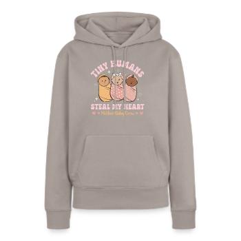 Nurse Baby Maternity Nurse - Women’s Premium Organic Hoodie - taupe - Front - Julia (174cm)