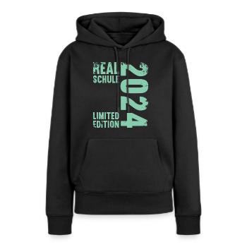 Lycée Jeunes Filles Lycée 2024 - Sweat à capuche Premium bio Femme - noir - Devant - Julia (174cm)