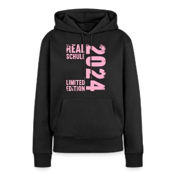 Lycée Jeunes Filles Lycée 2024 - Sweat à capuche Premium bio Femme - noir - Devant - Julia (174cm)