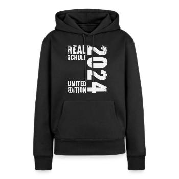 Lycée Jeunes Filles Lycée 2024 - Sweat à capuche Premium bio Femme - noir - Devant - Julia (174cm)