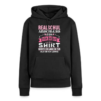 Lycée Jeunes Filles Lycée 2024 - Sweat à capuche Premium bio Femme - noir - Devant - Julia (174cm)