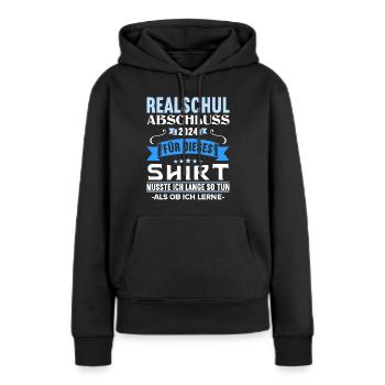 Lycée Jeunes Filles Lycée 2024 - Sweat à capuche Premium bio Femme - noir - Devant - Julia (174cm)