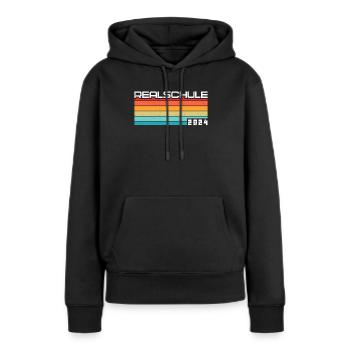 Lycée Jeunes Filles Lycée 2024 - Sweat à capuche Premium bio Femme - noir - Devant - Julia (174cm)