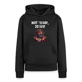 Drôle Anti Religion Athée Agnostique - Sweat à capuche Premium bio Femme - noir - Devant - Julia (174cm)