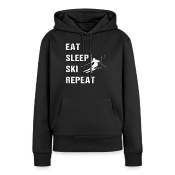 Ski-Slalom-Lebenszyklus - Frauen Premium Bio Hoodie - Schwarz - Vorne - Julia (174cm)