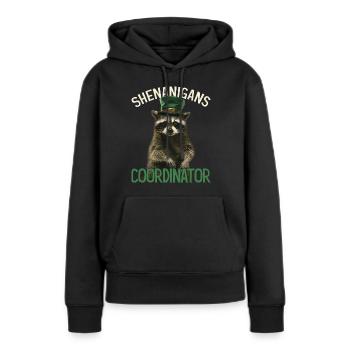 Shenanigans Coordinator Cute Raccoon Funny - Women’s Premium Organic Hoodie - black - Front - Julia (174cm)