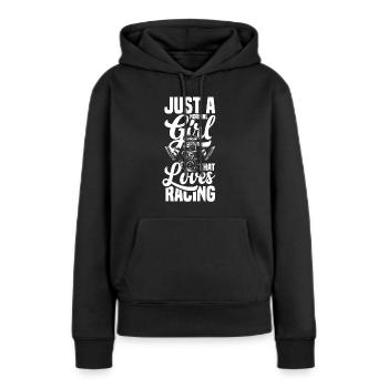 Lustiges Autorennen Auto Rennen Geschenk - Frauen Premium Bio Hoodie - Schwarz - Vorne - Julia (174cm)