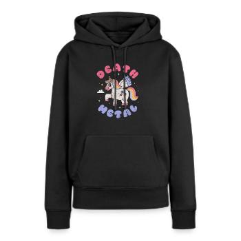Death Metal - Frauen Premium Bio Hoodie - Schwarz - Vorne - Julia (174cm)