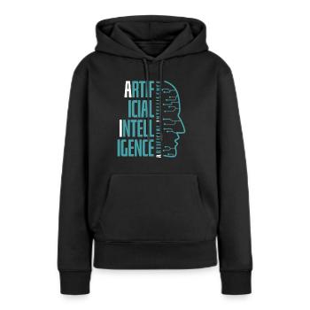 Intelligence artificielle, Intelligence artificielle IA - Sweat à capuche Premium bio Femme - noir - Devant - Julia (174cm)