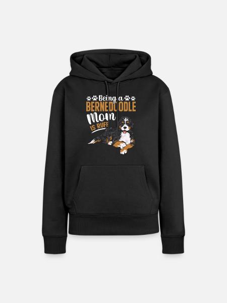 Bernedoodle Hund - Frauen Premium Bio Hoodie - Schwarz