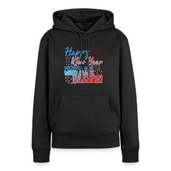 Silvester Neujahr Silvesterparty - Frauen Premium Bio Hoodie - Schwarz - Vorne - Julia (174cm)