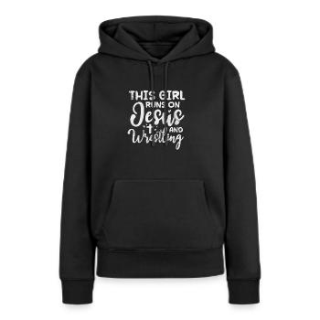 Wrestling - Frauen Premium Bio Hoodie - Schwarz - Vorne - Julia (174cm)
