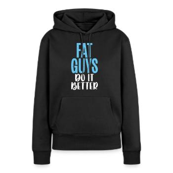 Cadeaux de graisse drôles - Sweat à capuche Premium bio Femme - noir - Devant - Julia (174cm)