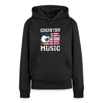 Country Music Countrymusic Geschenk - Frauen Premium Bio Hoodie - Schwarz - Vorne - Julia (174cm)