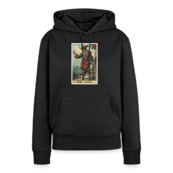 Tarot Cards Tarot Card The Fool The Fool - Women’s Premium Organic Hoodie - black - Front - Julia (174cm)