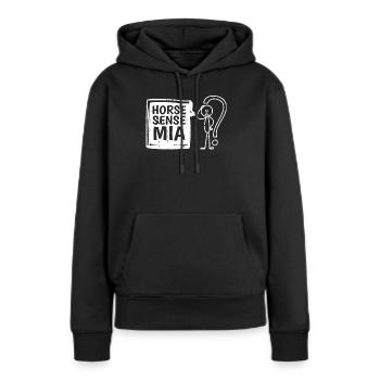 Sports équestres équestres à cheval - Sweat à capuche Premium bio Femme - noir - Devant - Julia (174cm)