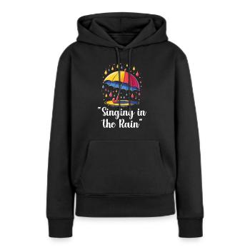 Paroles Mélomanes Auteurs-compositeurs Festival de musique - Sweat à capuche Premium bio Femme - noir - Devant - Julia (174cm)