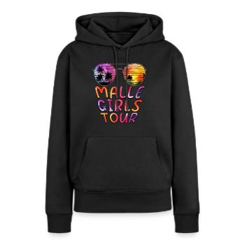 Visite des filles de Malle - Sweat à capuche Premium bio Femme - noir - Devant - Julia (174cm)