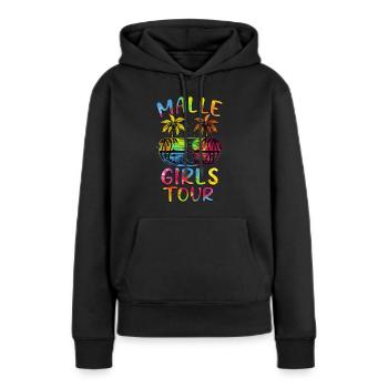 Visite de Malle Girls - Sweat à capuche Premium bio Femme - noir - Devant - Julia (174cm)