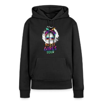 Visite des filles de Malle - Sweat à capuche Premium bio Femme - noir - Devant - Julia (174cm)