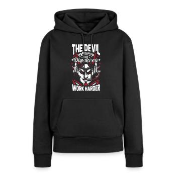 Notruf Leitstelle Einsatzzentrale - Frauen Premium Bio Hoodie - Schwarz - Vorne - Julia (174cm)