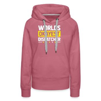 Notruf Leitstelle Einsatzzentrale - Frauen Premium Bio Hoodie - Malve - Vorne - Isabella (175cm)