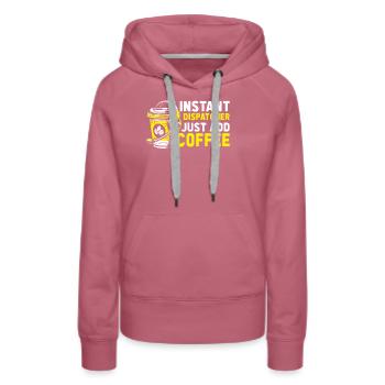 Notruf Leitstelle Einsatzzentrale Koffeinkaffee - Frauen Premium Bio Hoodie - Malve - Vorne - Isabella (175cm)