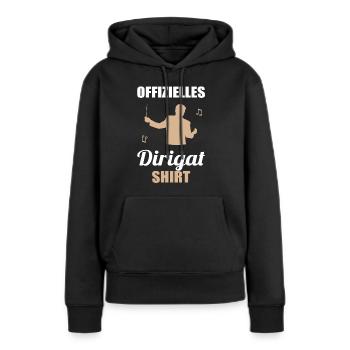 Chemise de direction officielle - cadeau pour les maestros - Sweat à capuche Premium bio Femme - noir - Devant - Julia (174cm)