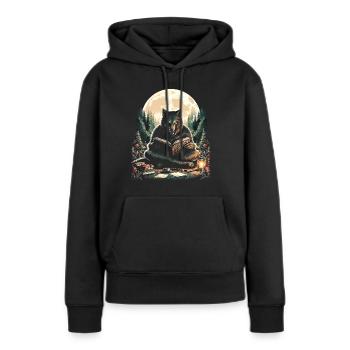 Werewolf Geschichtenerzähler - Frauen Premium Bio Hoodie - Schwarz - Vorne - Julia (174cm)